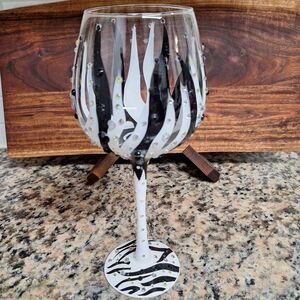Lolita Wild Child Super Bling Wine Glass Handpainted